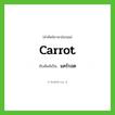 แคร์รอต ทับศัพท์มาจากคำไหน?, คำศัพท์ภาษาอังกฤษ แคร์รอต ทับศัพท์เป็น carrot