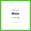 มัวร์ ทับศัพท์มาจากคำไหน?, คำศัพท์ภาษาอังกฤษ มัวร์ ทับศัพท์เป็น Moor