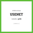 USENET เขียนเป็นคำไทยว่าอะไร?, คำศัพท์ภาษาอังกฤษ USENET ทับศัพท์เป็น ยูสเน็ต
